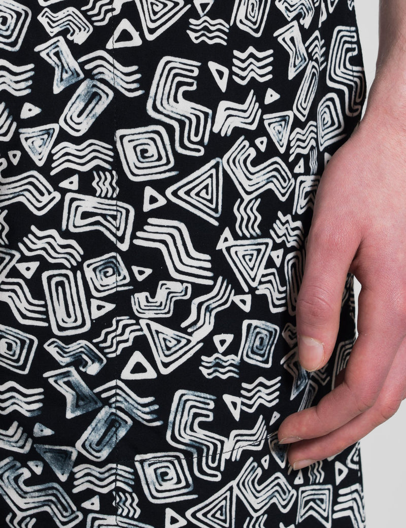 Stan Ray Volley Shorts (Tom Tom Batik) - Black