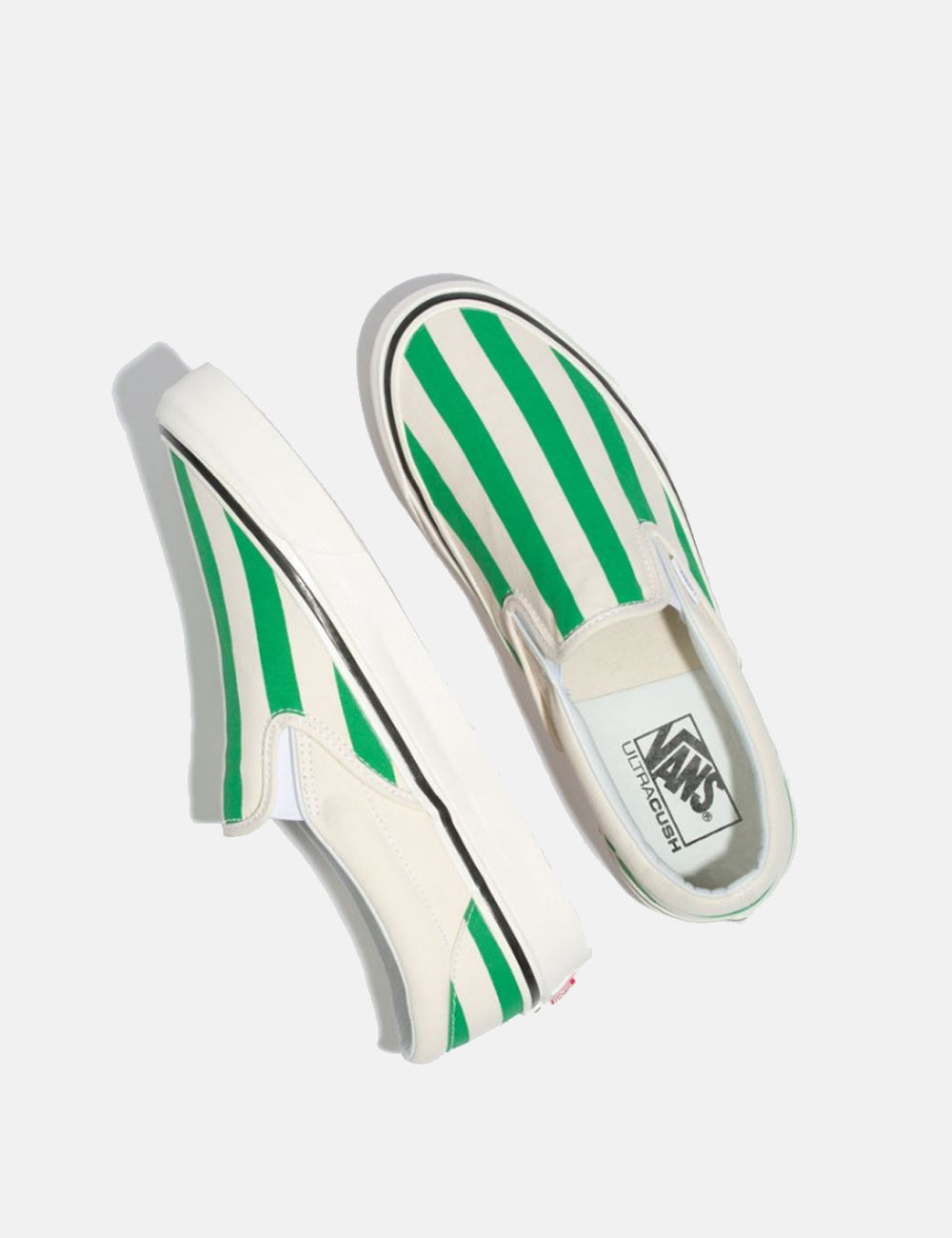 Vans Classic Slip-On 98 DX (Canvas) - White/Emerald/Big Stripes
