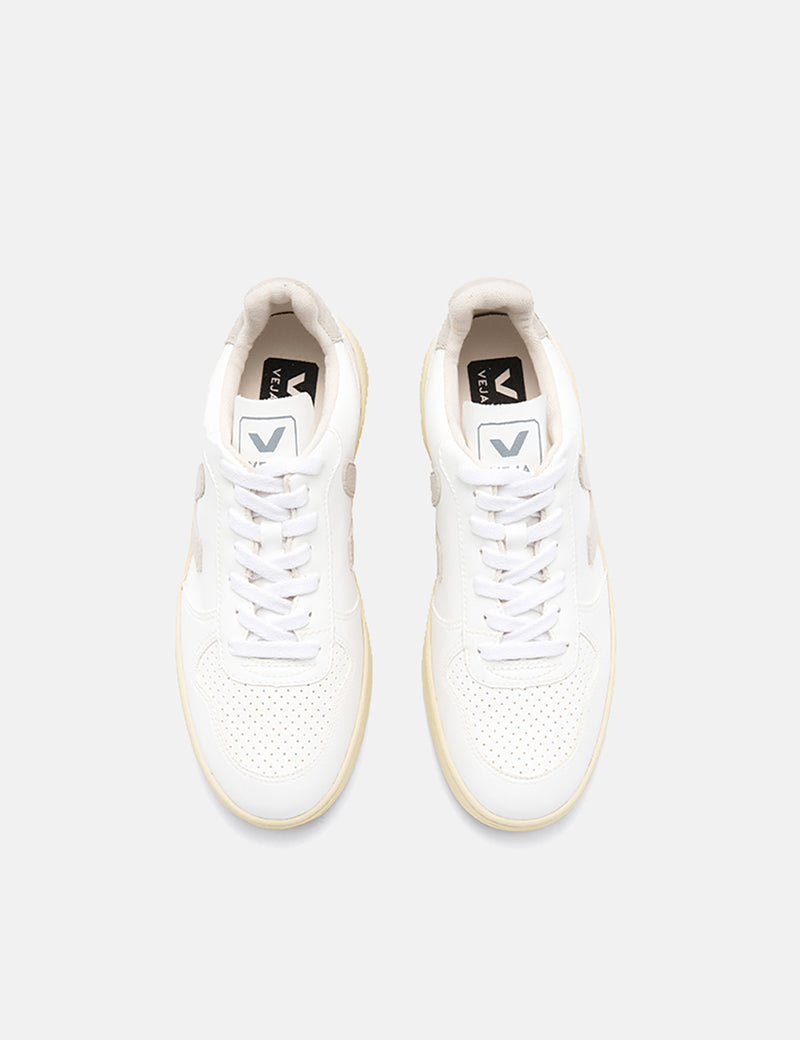 Veja V-10 Leather Trainers (CWL) - White/Natural/Butter Sole