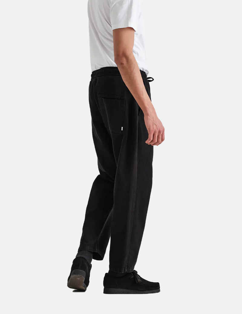 Wax London Kurt Trouser (Organic Cotton Twill) - Black