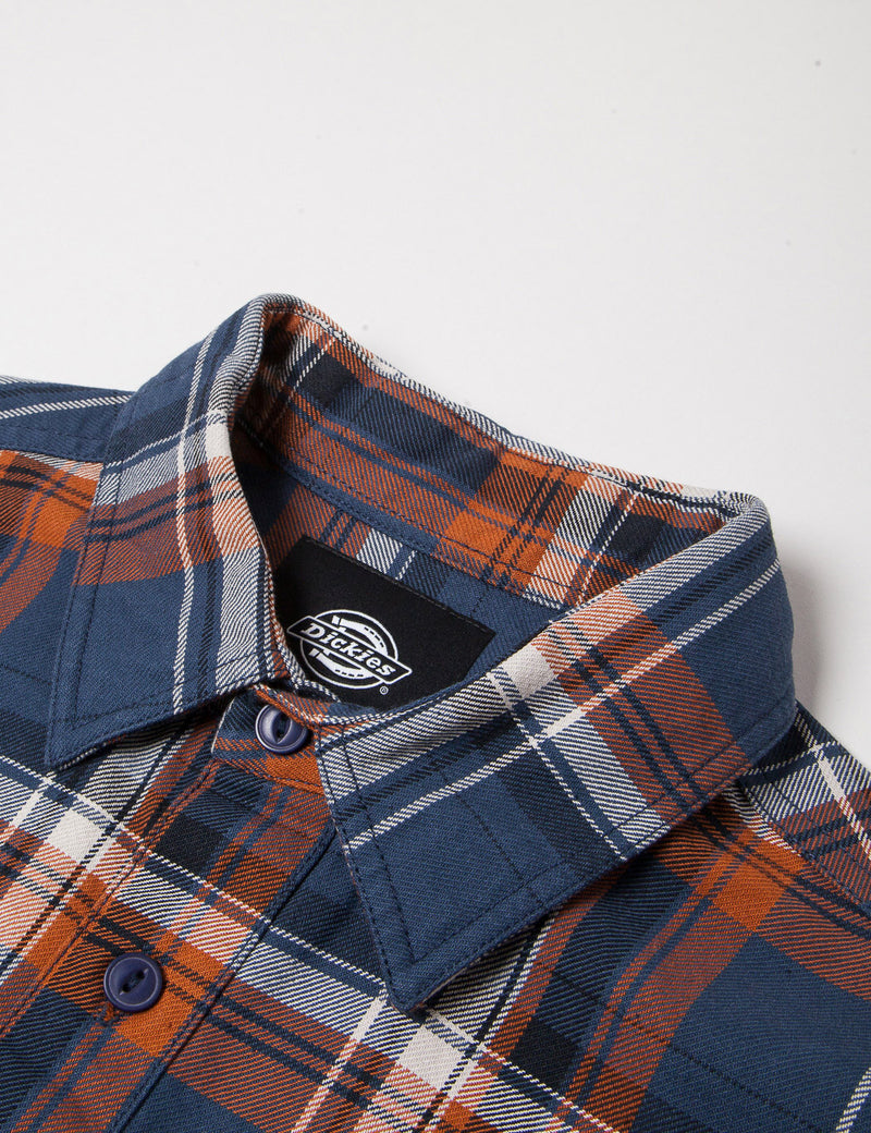 Dickies Atwood Check Shirt - Air Force Blue