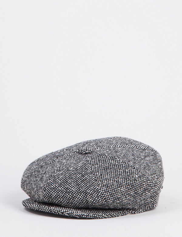 Bailey Galvin Tweed NewsBoy Hat - Black Tweed