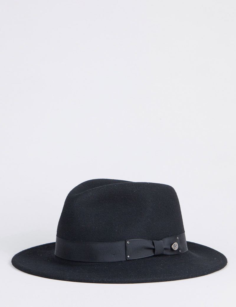 Bailey Curtis Widebrim Fedora Hat - Black